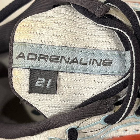 Brooks Adrenaline 21 White Blue Orange Running Shoes Sneakers Womens Size 10B - Picture 9 of 9